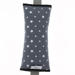 Almohadilla XL cinturón auto estrellas gris