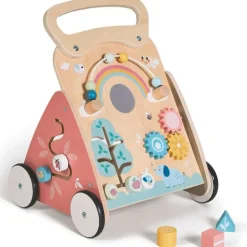 Andador Correpasillos madera Mimo Salmón