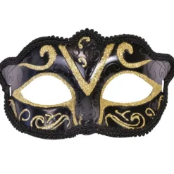 Antifaz Venecia Oro Negro