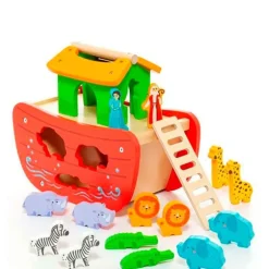 Arca Noe Madera 12 figuras animales