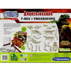 Arqueojugando T-Rex y Triceratops