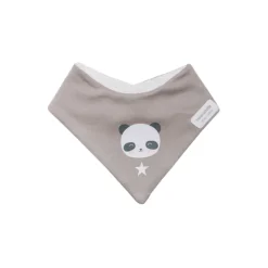 Babero Bandana Panda Gris