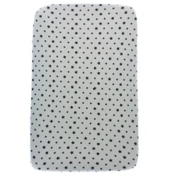 Bajera Minicuna en punto algodón Estrellas gris