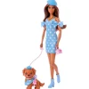 Barbie Twinning Looks Muñeca Perrito Vestido Topos
