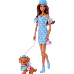 Barbie Twinning Looks Muñeca Perrito Vestido Topos