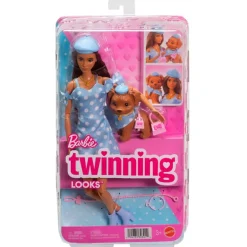 Barbie Twinning Looks Muñeca Perrito Vestido Topos