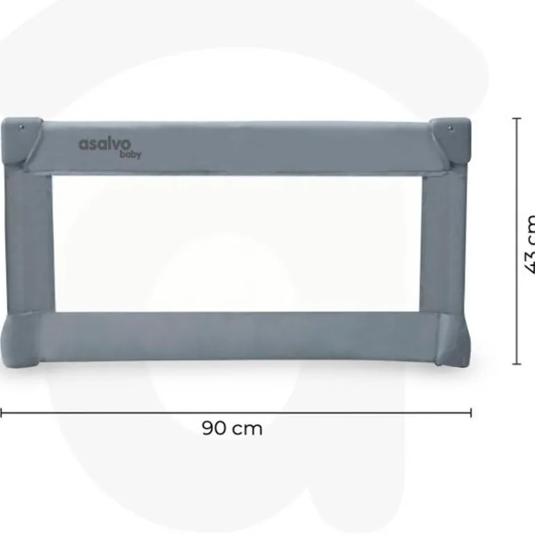 Barrera de cama 90 cm Gris