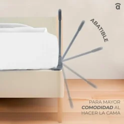 Barrera de cama 90 cm Gris