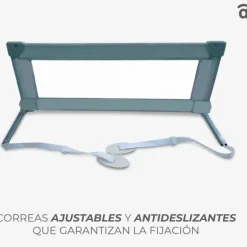 Barrera de cama 90 cm Gris