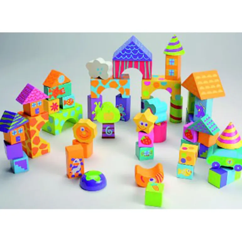 Bloques de Madera de Construcción 50 Piezas