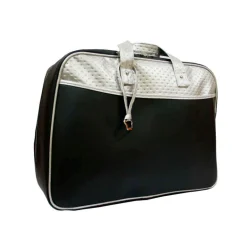Bolso Maternal / Maleta hospital Polipiel Negro y Plata