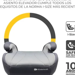 Booster I-Boost I-Size +135cm Grey