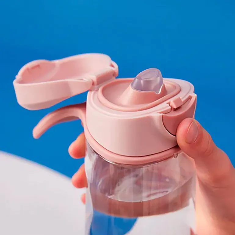 Botella Tritán con boquilla 450 ml Rosa