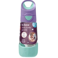 Botella Tritán con pajita 450 ml Lila