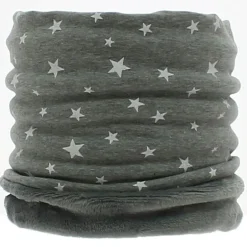 Braga Cuello Polar Gris Estrellas Blancas