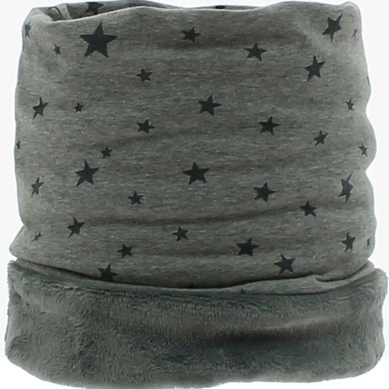 Braga Cuello Polar Gris Estrellas Grises