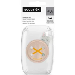 Cadena Portachupetes Tejido Amarillo