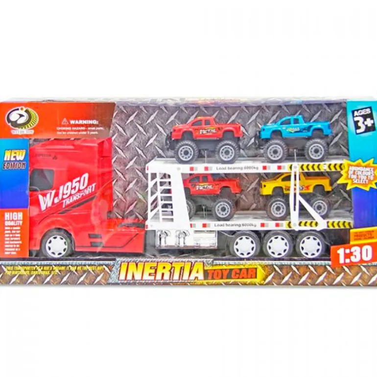 Camión Transportador con Vehículos 1:30