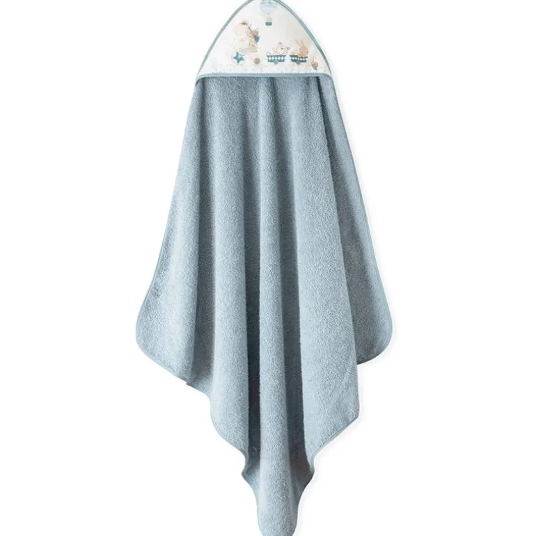 Capa baño + babero Bicicleta Jirafa Petroleo