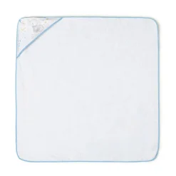 Capa baño + babero Elefante Blanco/ azul