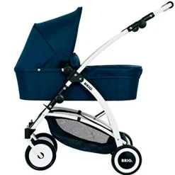Carrito Muñecas Bebé Brio Navy Blue