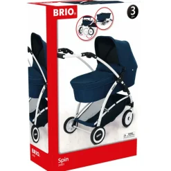 Carrito Muñecas Bebé Brio Navy Blue