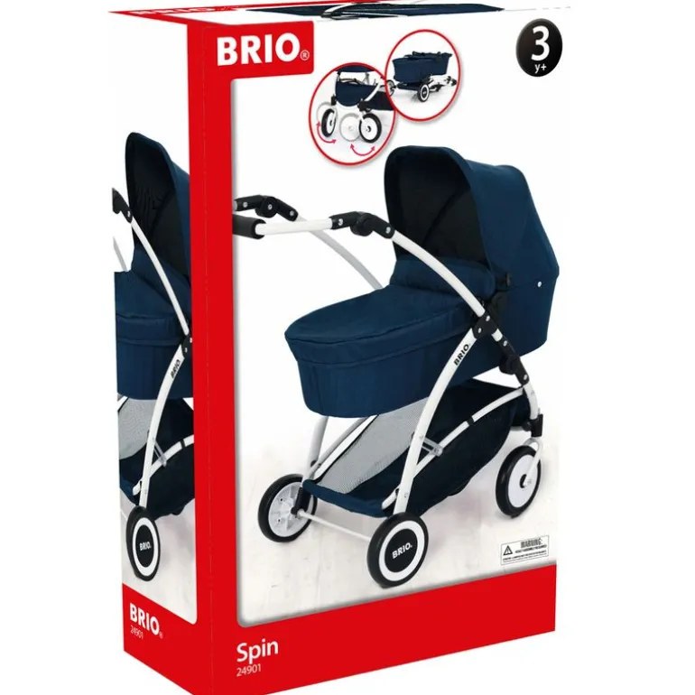 Carrito Muñecas Bebé Brio Navy Blue