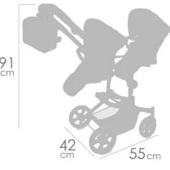 Carro de Muñecas Gemelar Cytix DeCuevas