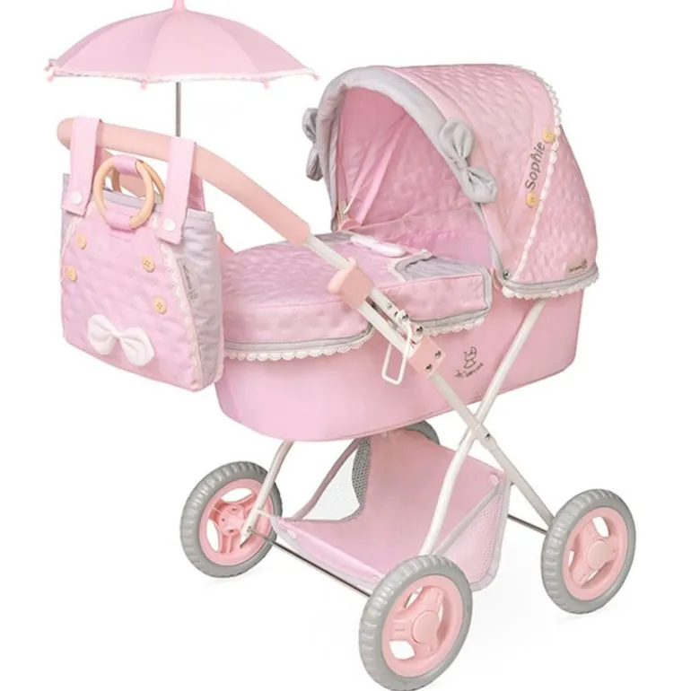 Carro de Muñecas Sophie Plegable con Sombrilla