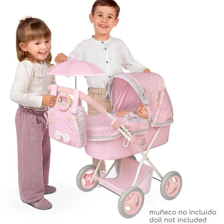 Carro de Muñecas Sophie Plegable con Sombrilla