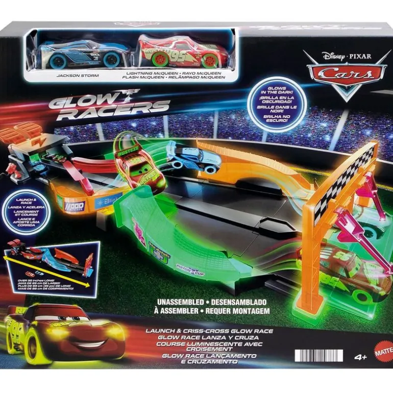 Cars Pista Glow Race Lanza y Cruza