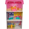 Casa de Muñecas de Madera con Muebles