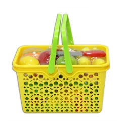 Cesta con Cuchillo y Comida Cortada