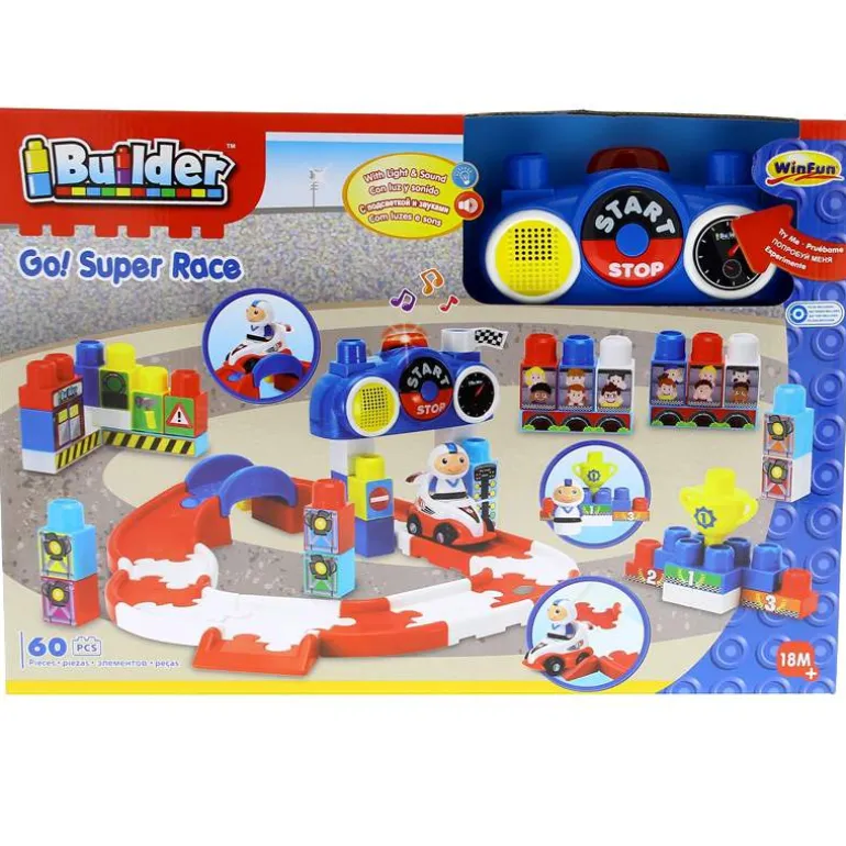 Circuito Super Racer de Construcción de 60 Piezas