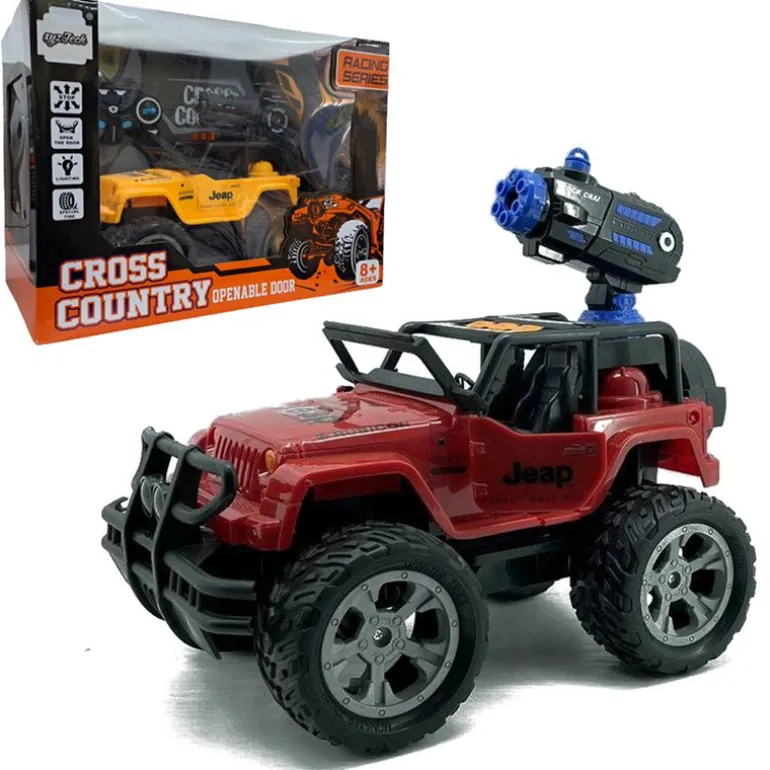 Coche Jeep R/C Lanza Burbujas Escala 1:18 Surtido