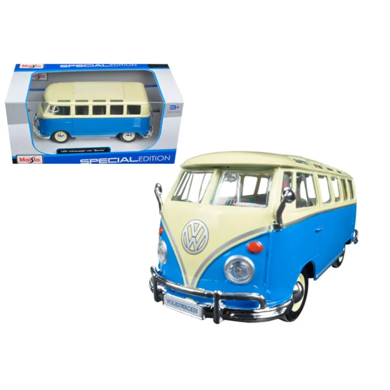 Coche Miniatura Volkswagen Van Samba Escala 1:24