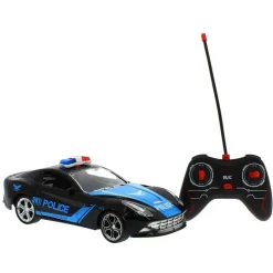 Coche Policía Negro R/C a Escala 1:16