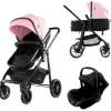 Cochecito 3 piezas Dubai 2 Rosa