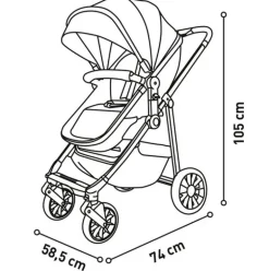 Cochecito 3 piezas Dubai 2 Oliva