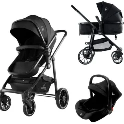 Cochecito 3 piezas Dubai 2 Negro