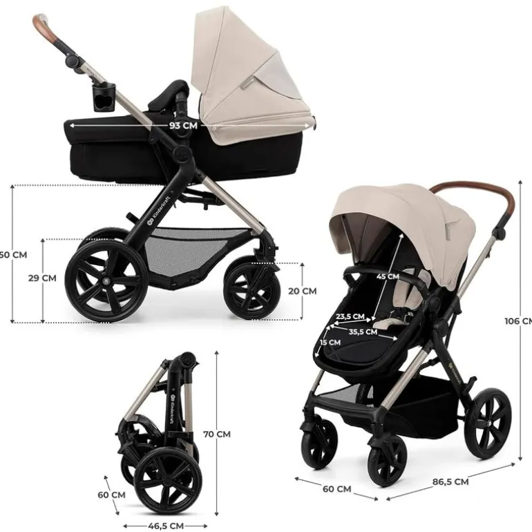 Cochecito 3 piezas Moov 2 Grey