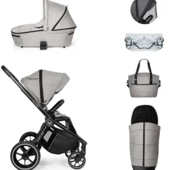 Cochecito 2 piezas Muuvo Quick 3.0 Steel Grey