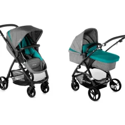 Cochecito 2 piezas Slide Flex be Solid Aquamarine