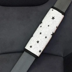 Cubrecinturón auto Estrellas Negro