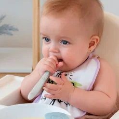 Cuchara blanda silicona Gris