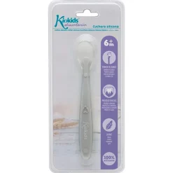 Cuchara blanda silicona Gris