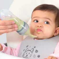 Cuchara dispensadora papilla Gris