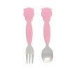 Cuchara y tenedor Inox Pig Rosa