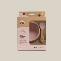 Cuenco silicona c/ cuchara Rosa