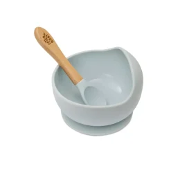 Cuenco silicona c/ cuchara Azul